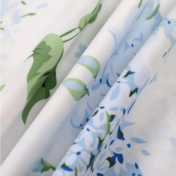 RIHOAS Floral Midi Dress - White and Green - Picture 3 of 7